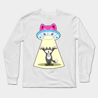 Cat Spaceship Long Sleeve T-Shirt